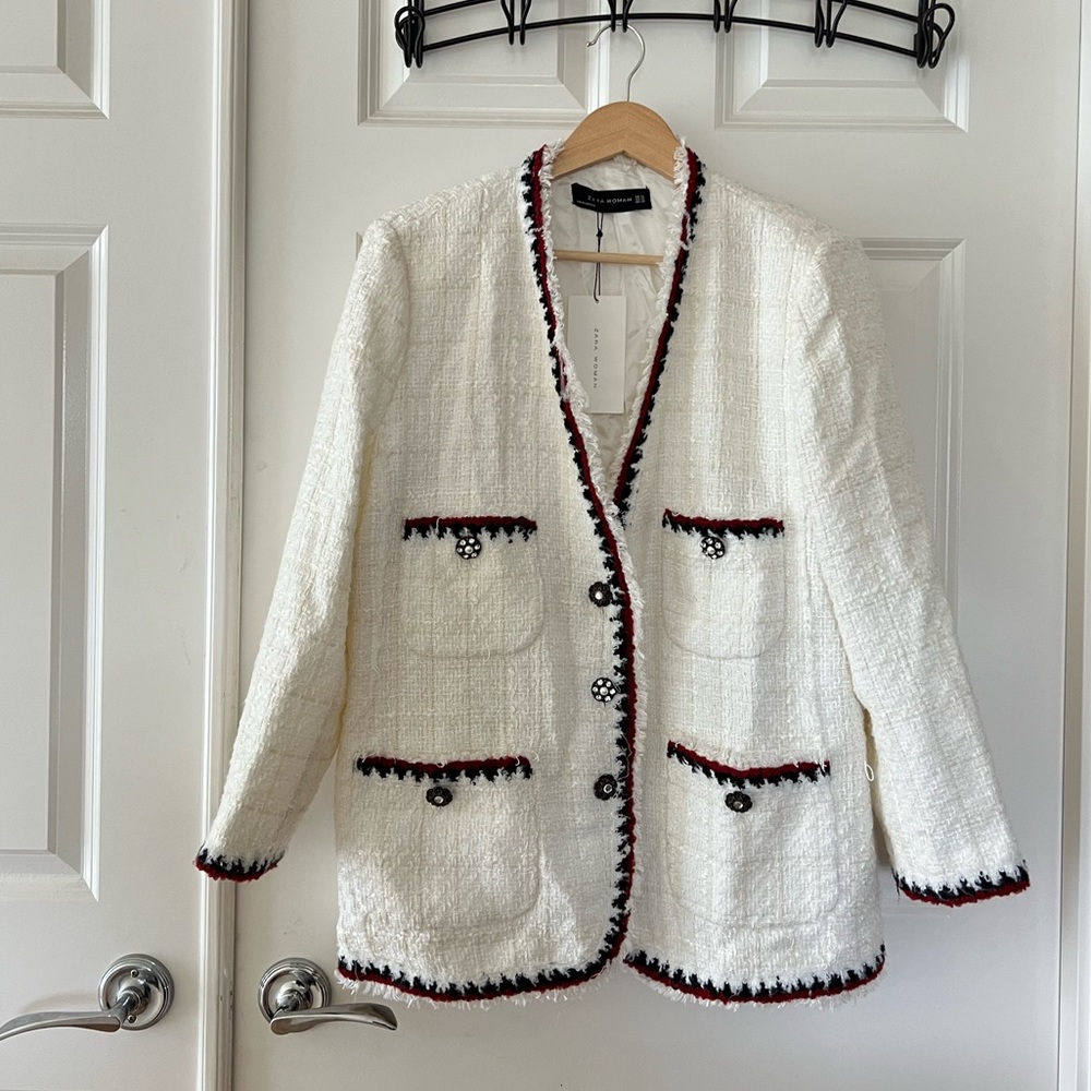 NWT Zara Tweed Blazer/Jacket Size XL (Fits more like L)